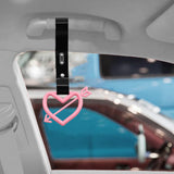 Brand New Arrow Heart Love Pink JDM TSURIKAWA Ring Subway Train Bus Handle Black Strap Charm Drift