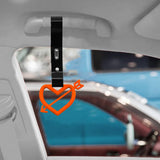 Brand New Arrow Heart Love Orange JDM TSURIKAWA Ring Subway Train Bus Handle Black Strap Charm Drift