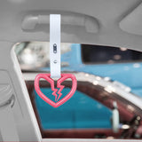 Brand New Pink Broken Heart Carbon Fiber JDM TSURIKAWA Ring Subway Train Bus Handle Strap Charm Drift