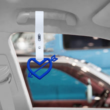 Load image into Gallery viewer, Brand New Arrow Heart Love Blue JDM TSURIKAWA Ring Subway Train Bus Handle White Strap Charm Drift