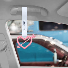 Load image into Gallery viewer, Brand New Arrow Heart Love Pink JDM TSURIKAWA Ring Subway Train Bus Handle White Strap Charm Drift