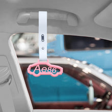 Load image into Gallery viewer, Brand New AE86 CAR Pink JDM TSURIKAWA Ring Subway Train Bus Handle White Strap Charm Drift