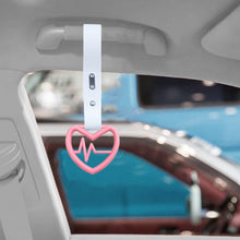 Load image into Gallery viewer, Brand New Heartbeats Pink JDM TSURIKAWA Ring Subway Train Bus Handle White Strap Charm Drift