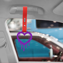 Load image into Gallery viewer, Brand New Drip Heart Purple JDM TSURIKAWA Ring Subway Train Bus Handle Red Strap Charm Drift