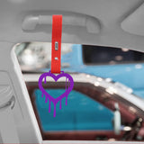 Brand New Drip Heart Purple JDM TSURIKAWA Ring Subway Train Bus Handle Red Strap Charm Drift