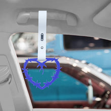 Load image into Gallery viewer, Brand New Barbed Wire Heart Blue JDM TSURIKAWA Ring Subway Train Bus Handle White Strap Charm Drift