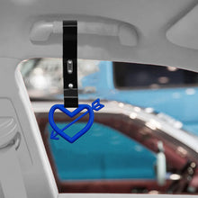 Load image into Gallery viewer, Brand New Arrow Heart Love Blue JDM TSURIKAWA Ring Subway Train Bus Handle Black Strap Charm Drift