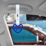 Brand New Heartbeats Blue JDM TSURIKAWA Ring Subway Train Bus Handle White Strap Charm Drift