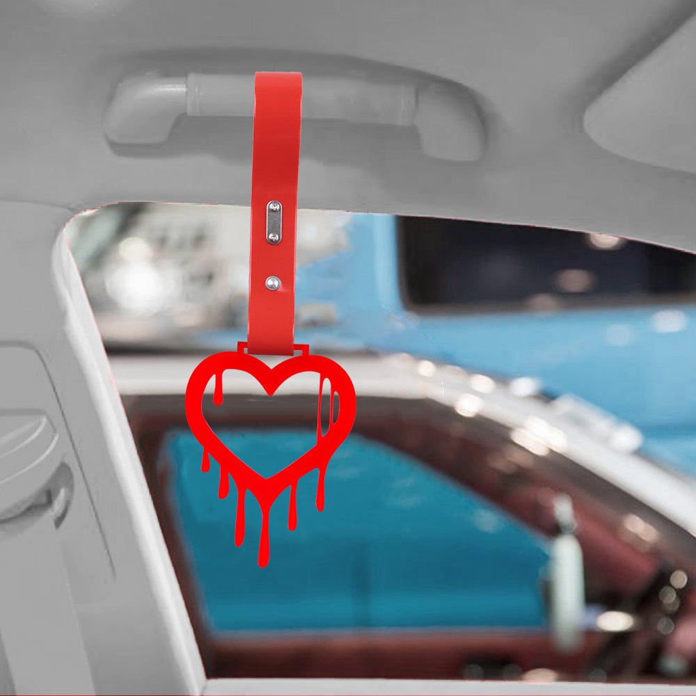 Brand New Drip Heart Red JDM TSURIKAWA Ring Subway Train Bus Handle Red Strap Charm Drift (Copy)