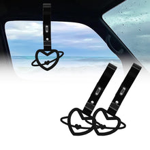 Load image into Gallery viewer, Brand New Space Heart Black JDM TSURIKAWA Ring Subway Train Bus Handle Black Strap Charm Drift