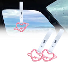 Load image into Gallery viewer, Brand New Space Heart Pink JDM TSURIKAWA Ring Subway Train Bus Handle White Strap Charm Drift