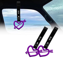 Load image into Gallery viewer, Brand New Arrow Heart Love Purple JDM TSURIKAWA Ring Subway Train Bus Handle Black Strap Charm Drift