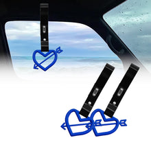 Load image into Gallery viewer, Brand New Arrow Heart Love Blue JDM TSURIKAWA Ring Subway Train Bus Handle Black Strap Charm Drift