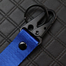 Load image into Gallery viewer, BRAND NEW JDM V3 Spoon Sports Blue Racing Keychain Metal key Ring Hook Strap Lanyard Universal