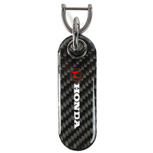 Load image into Gallery viewer, Brand New Universal 100% Real Carbon Fiber Keychain Key Ring For Honda