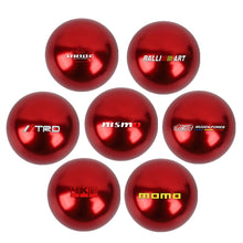 Load image into Gallery viewer, BRAND NEW UNIVERSAL TRD JDM Aluminum Red Round Ball Manual Gear Stick Shift Knob Universal M8 M10 M12