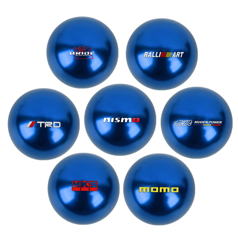 BRAND NEW UNIVERSAL MOMO JDM Aluminum Blue Round Ball Manual Gear Stick Shift Knob Universal M8 M10 M12