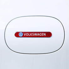 Load image into Gallery viewer, Brand New 2PCS Volkswagen Real Carbon Fiber Red Car Trunk Side Fenders Door Badge Scratch Guard Sticker