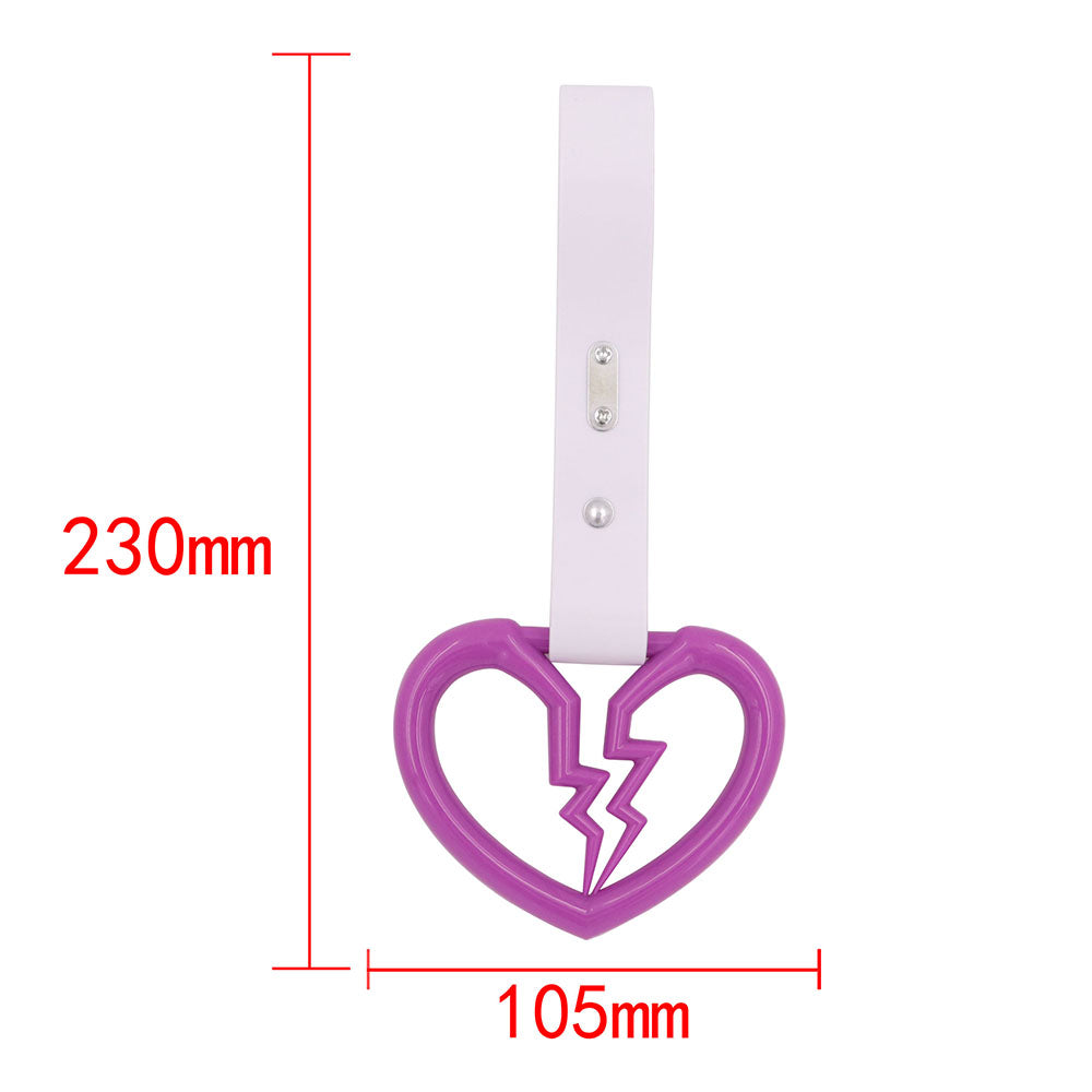 Brand New Broken Heart Purple JDM TSURIKAWA Ring Subway Train Bus Handle Strap Charm Drift