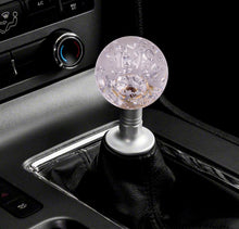 Load image into Gallery viewer, BRAND NEW Manual Gear Crystal Clear Glitter Round Ball Shift Knob Shifter Universal M8 M10 M12