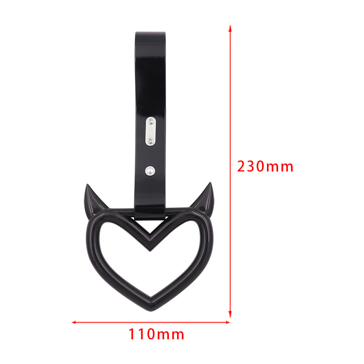 Brand New Devil Heart Black JDM TSURIKAWA Ring Subway Train Bus Handle Strap Charm Drift