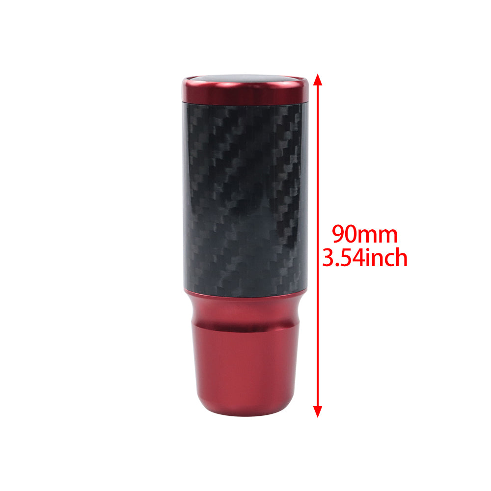 Brand New Universal Momo Red Real Carbon Fiber Racing Gear Stick Shift Knob For MT Manual M12 M10 M8