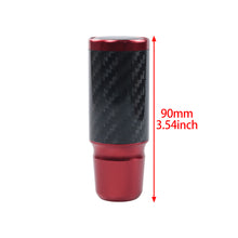 Load image into Gallery viewer, Brand New Universal Momo Red Real Carbon Fiber Racing Gear Stick Shift Knob For MT Manual M12 M10 M8