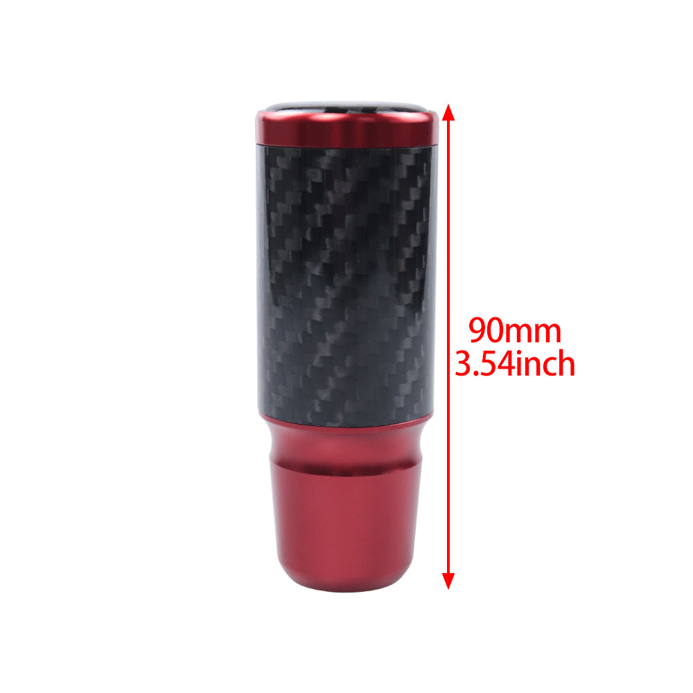 Brand New Universal Bride Red Real Carbon Fiber Racing Gear Stick Shift Knob For MT Manual M12 M10 M8