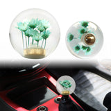 Brand New Universal Round Ball Crystal Clear Green Flowers Manual Gear Shift Knob Shifter M8 M10 M12