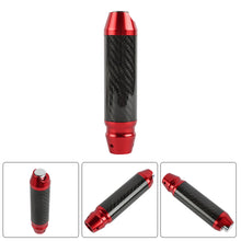 Load image into Gallery viewer, Brand New Universal Real Carbon Fiber Red Aluminum Automatic Transmission Racing Gear Shift Knob