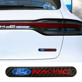 Brand New 1PCS Ford Racing Real Carbon Fiber Black Car Trunk Side Fenders Door Badge Scratch Guard Sticker