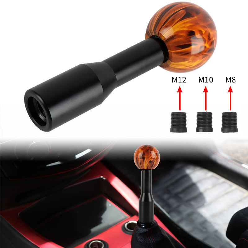 Brand New Universal Fireball Manual Gear Stick Shift Knob M8 M10 M12 & Black Shifter Extender Extension