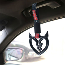 Load image into Gallery viewer, Brand New Supreme Devil Broken Heart Shaped Black JDM TSURIKAWA Subway Bus Handle Strap Charm Drift