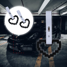 Load image into Gallery viewer, Brand New Minecraft Heart Black Handle JDM TSURIKAWA Ring Subway Train Bus Handle Strap Charm Drift