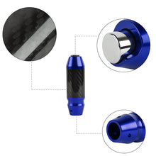 Load image into Gallery viewer, Brand New Universal Real Carbon Fiber Blue Aluminum Automatic Transmission Racing Gear Shift Knob