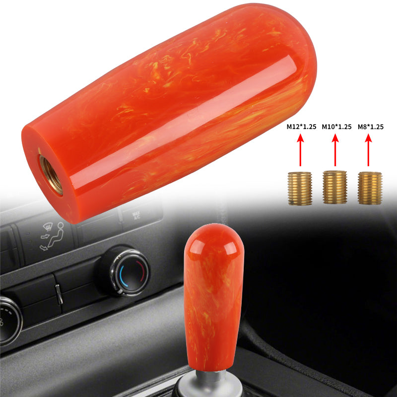 Brand New JDM Universal JDM Red 10CM Marble Style Stick Manual Gear Shift Knob Shifter M8 M10 M12