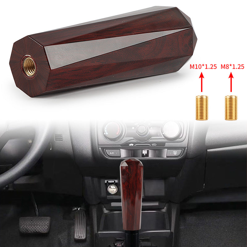 BRAND NEW JDM 150mm Universal Diamond Dark Wood Aluminum Manual Gear Stick Shift Knob Shifter M8 M10 M12