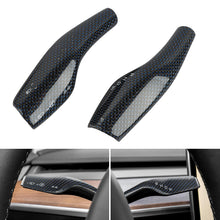 Load image into Gallery viewer, BRAND NEW Real Carbon Fiber Blue Steering Wheel Paddle Shift Trim Cover For Tesla Model 3 / Y