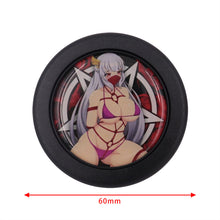 Load image into Gallery viewer, Brand New Universal Anime Hentai Car Horn Button Black Steering Wheel Center Cap