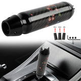 Brand New Sakura Flowers Universal Real Carbon Fiber Black Aluminum Automatic Transmission Racing Gear Shift Knob