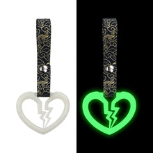 Load image into Gallery viewer, Brand New Broken Heart Shaped Handle Glow in the Dark JDM TSURIKAWA Ring Subway Train Bus Handle Strap Charm Drift