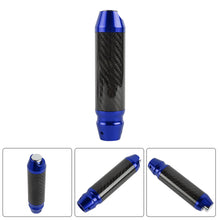 Load image into Gallery viewer, Brand New Universal Real Carbon Fiber Blue Aluminum Automatic Transmission Racing Gear Shift Knob