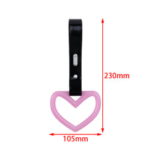 Load image into Gallery viewer, Brand New Heart Pink Handle Black Glow in the Dark JDM TSURIKAWA Ring Subway Train Bus Handle Strap Charm Drift