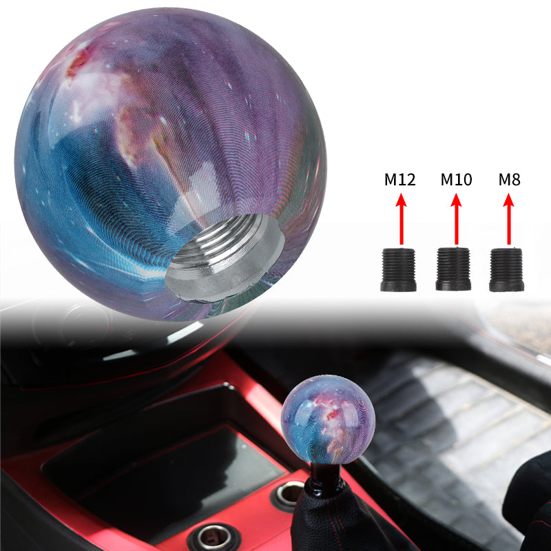 Brand New Universal Star Galaxy Ball Round Ball Manual Car Racing Gear Shift Knob Shifter M12 M10 M8