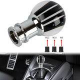 Brand New Universal Jdm Round Ball Crystal Clear Black Stripes Manual Car Racing Gear Shift Knob Shifter M12 M10 M8