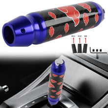 Load image into Gallery viewer, Brand New Naruto Akatsuki Cloud Universal Real Carbon Fiber Blue Aluminum Automatic Transmission Racing Gear Shift Knob