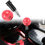 Brand New Universal Crystal Bubble Red Round Ball Automatic Transmission Shift Knob W/ Adapter