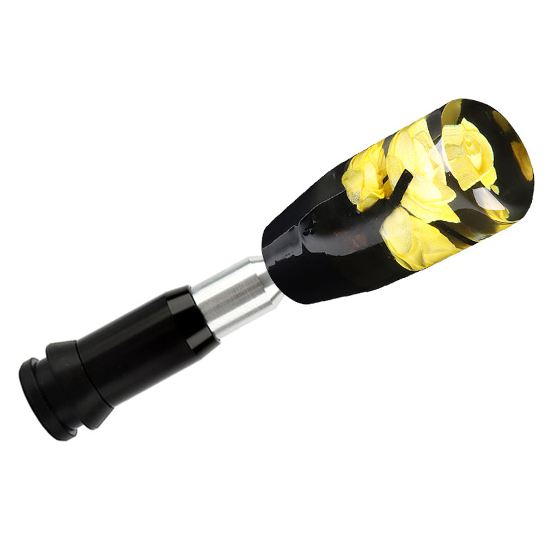 Brand New Universal JDM Crystal Rose Flowers Yellow Head Automatic Car Gear Shift Knob shifter