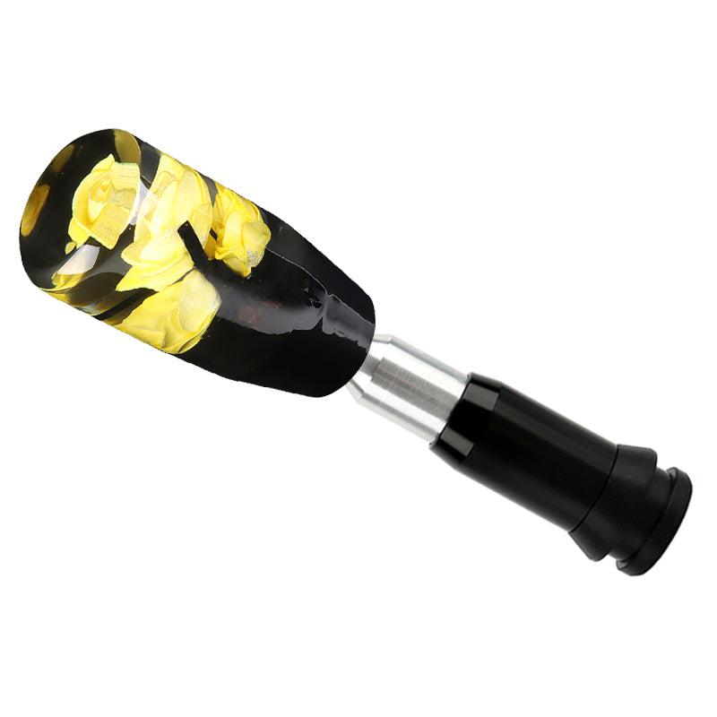 Brand New Universal JDM Crystal Rose Flowers Yellow Head Automatic Car Gear Shift Knob shifter