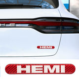 Brand New 1PCS HEMI Real Carbon Fiber Red Car Trunk Side Fenders Door Badge Scratch Guard Sticker